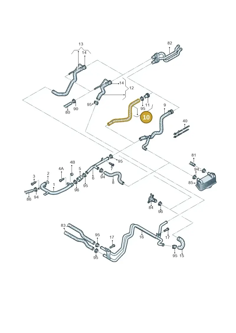 1K0122073FT — Volkswagen Eos BlueMotion (2010-2015) diagram 649121250, position 10