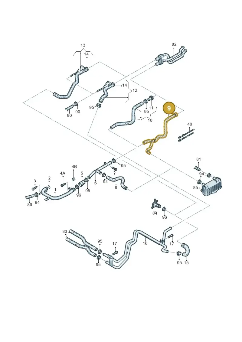 1K0122073GA — Volkswagen Eos BlueMotion (2010-2015) diagram 649121250, position 9