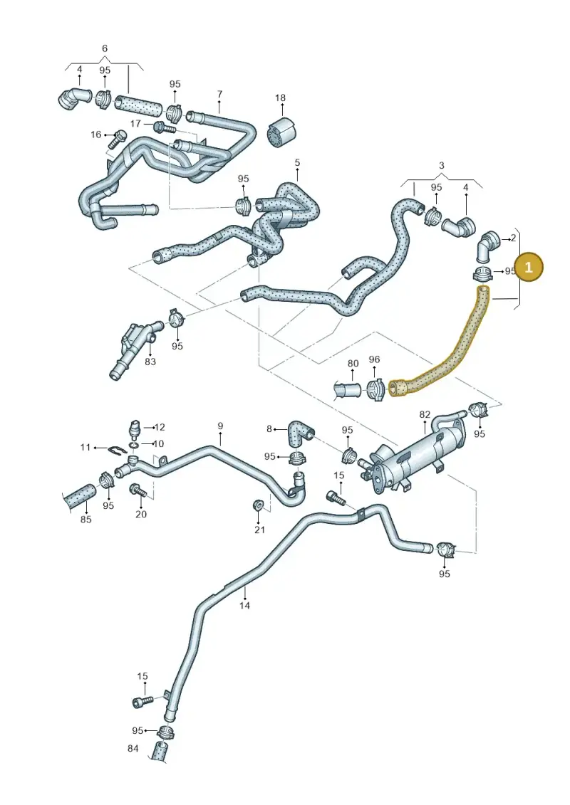 1K0122073GE — Volkswagen Golf estate (2009-2013) diagram 627121610, position 1