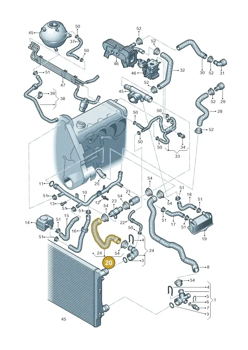 1K0122101BP — Volkswagen Jetta Vagon            08> (2008-) diagram 420121400, position 20