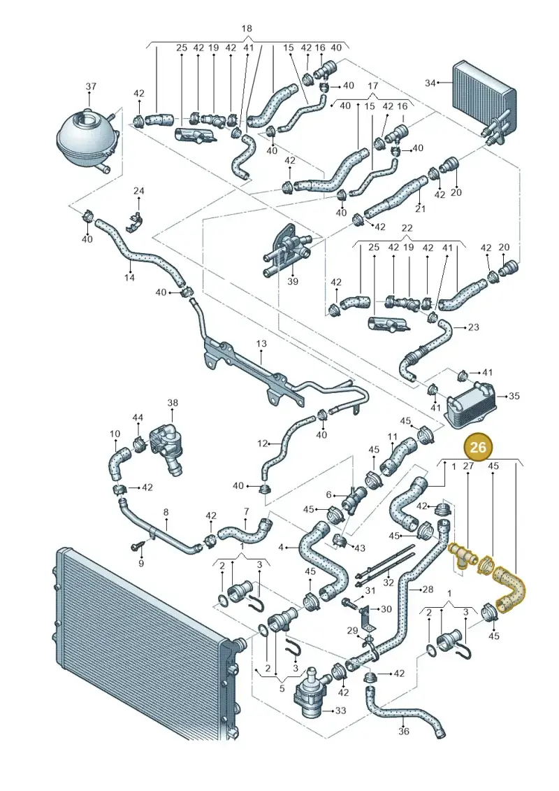 1K0122101DK — Volkswagen JETTA                  06> (2005-) diagram 412121430, position 26