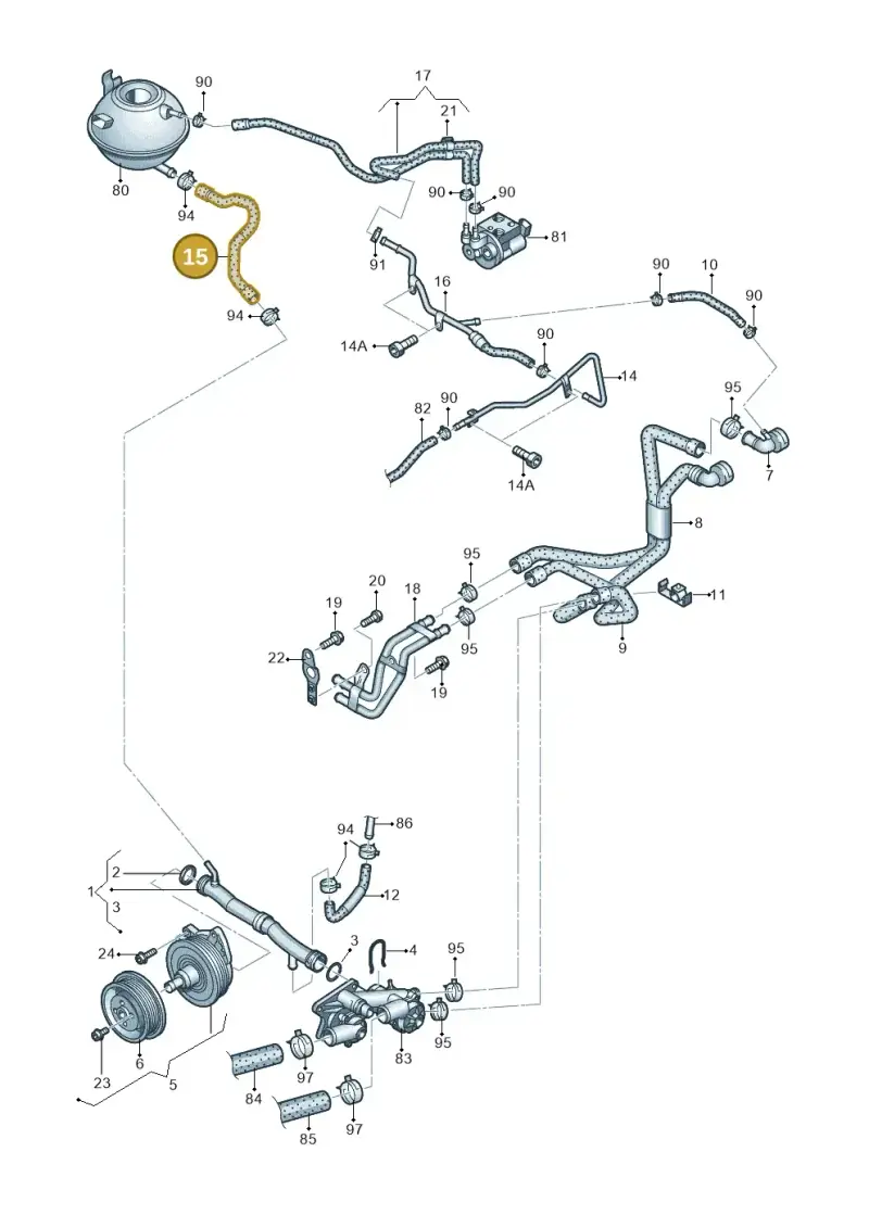 1K0122109BC — Volkswagen Golf Plus (2011-2014) diagram 656121170, position 15