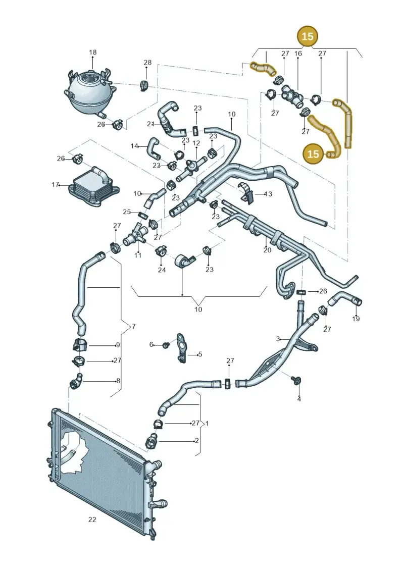 1K0122109CJ — Volkswagen Beetle (2016-2019) diagram 801121050, position 15