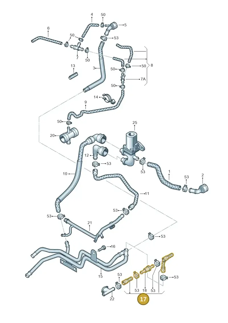 1K0122157BE — Volkswagen Golf Plus (2011-2014) diagram 650121210, position 17