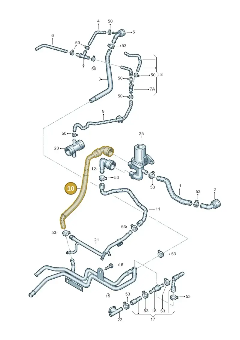 1K0122157CJ — Volkswagen Golf estate (2009-2013) diagram 409121190, position 10