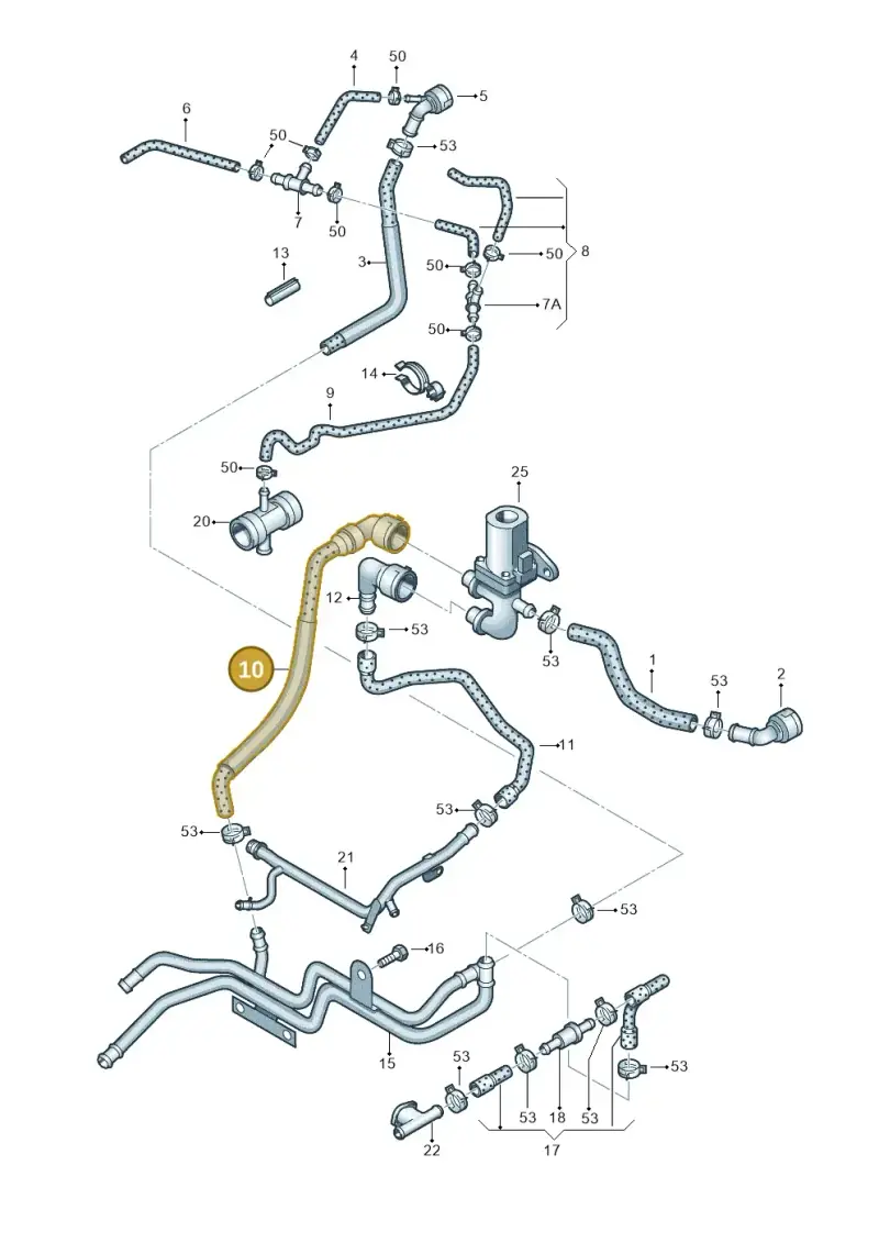 1K0122157CJ — Volkswagen Golf Plus (2011-2014) diagram 650121210, position 10