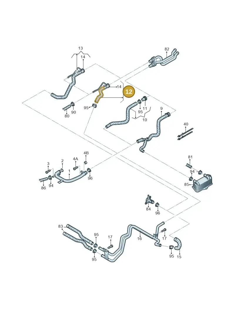1K0122157GC — Volkswagen Golf 2.0 (2008-2011) diagram 645121240, position 12