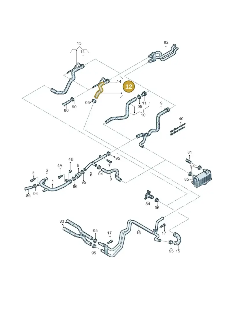 1K0122157GC — Volkswagen Eos BlueMotion (2010-2015) diagram 649121250, position 12