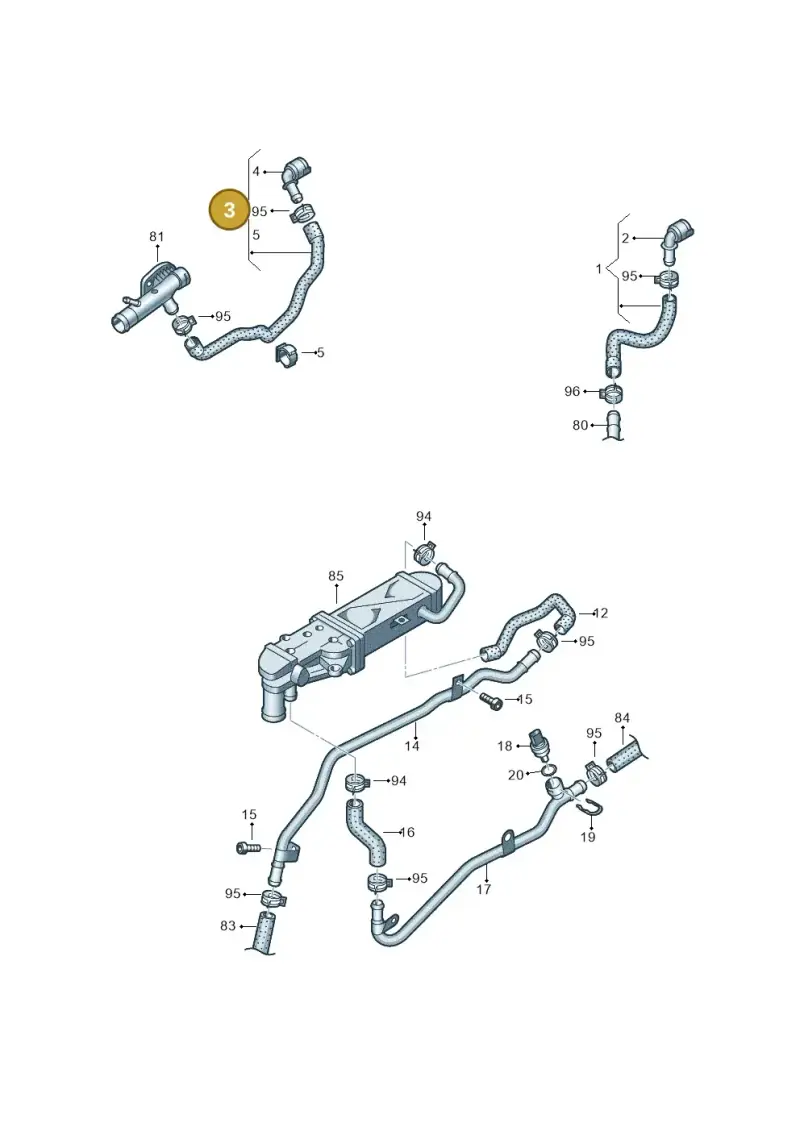 1K0122157JH — Volkswagen New Passat (2011-2015) diagram 691121650, position 3