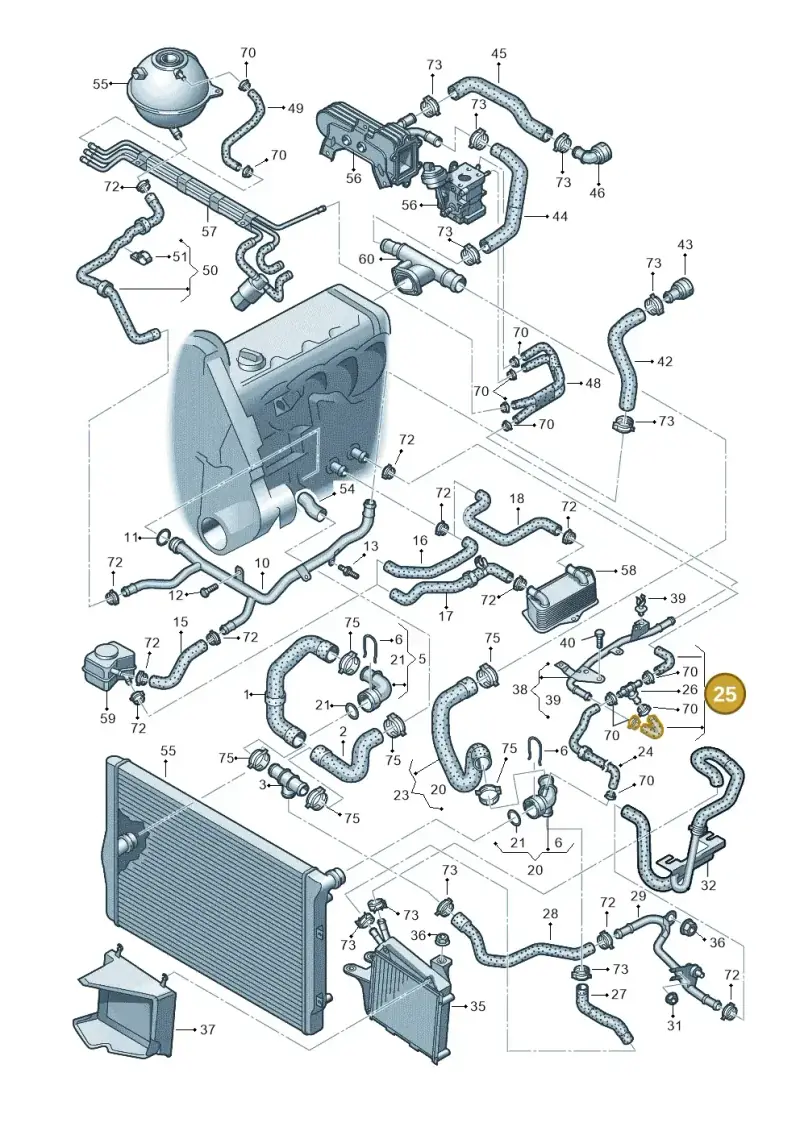 1K0122447CC — Volkswagen GOLF VARIANT           07> (2007-) diagram 420121450, position 25