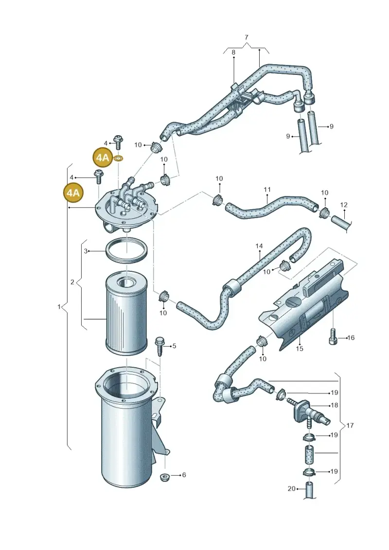 1K0127113B — Volkswagen Golf Plus (2011-2014) diagram 729127150, position 4A
