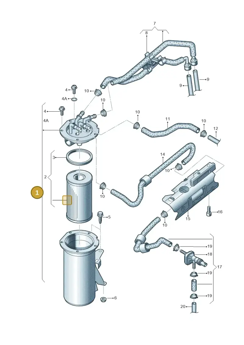 1K0127400L — Volkswagen Golf Plus (2011-2014) diagram 729127150, position 1