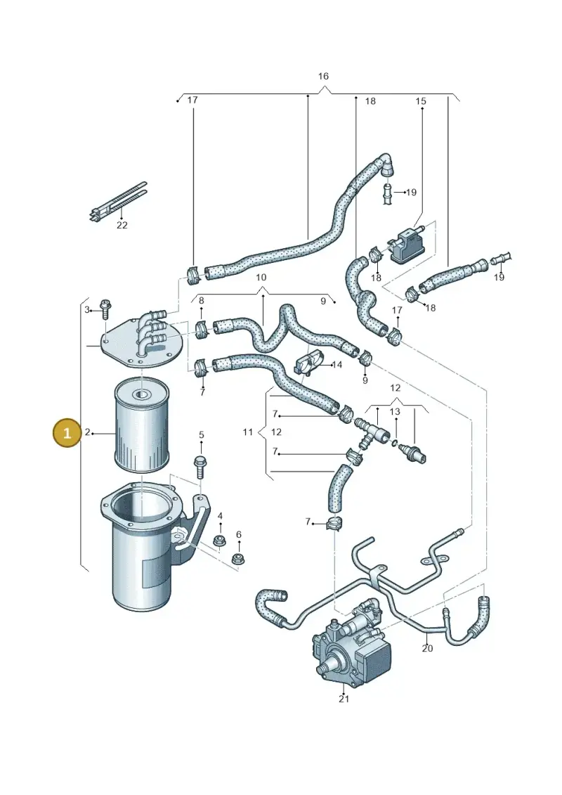 1K0127400N — Volkswagen Beetle (2016-2019) diagram 786127000, position 1