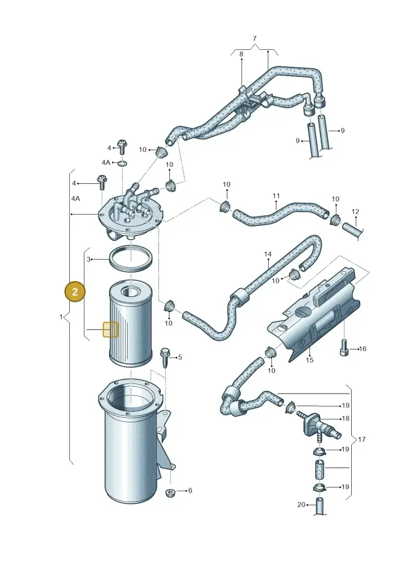 1K0127434A — Volkswagen Golf Plus (2011-2014) diagram 729127150, position 2