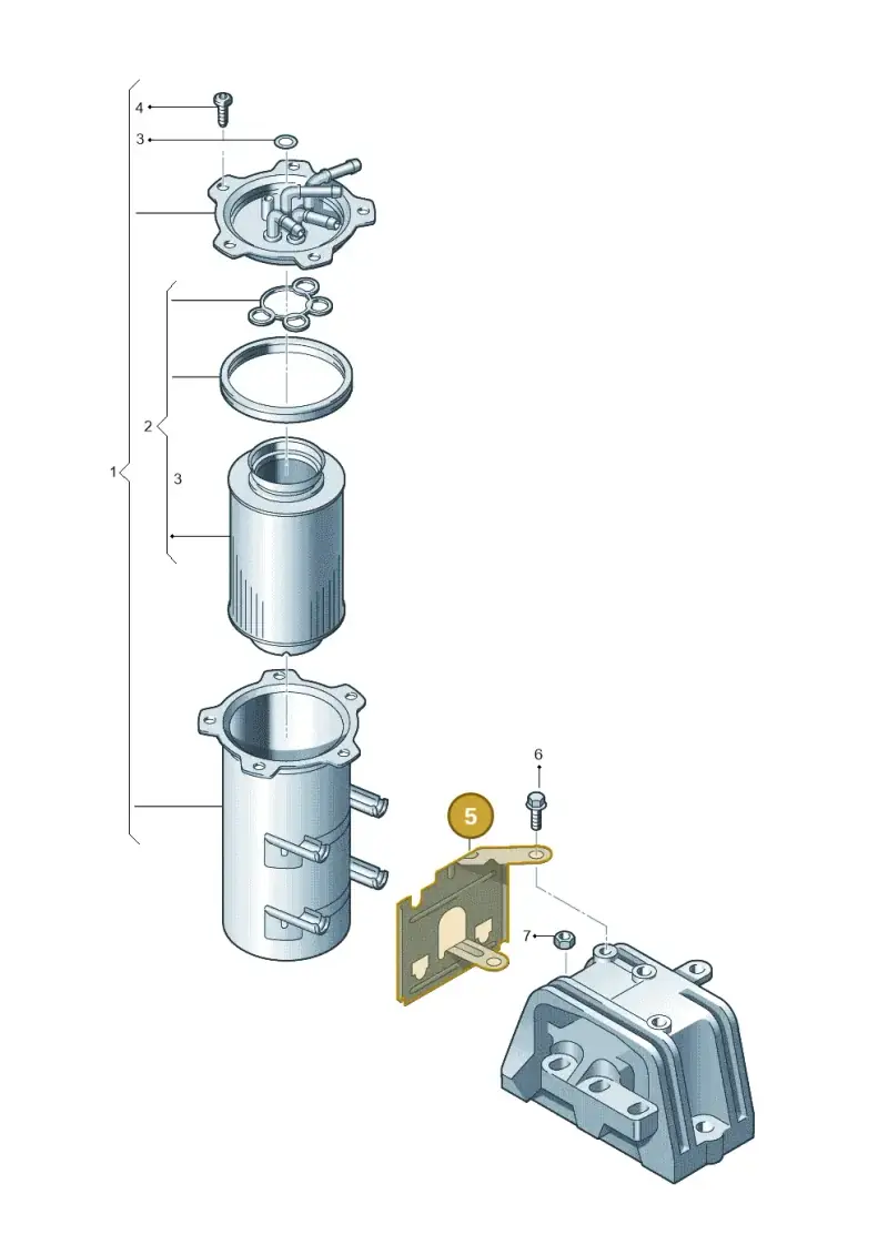 1K0127811D — Skoda OCTAVIA/COMBI/4X4      04> (2004-) diagram 409127200, position 5