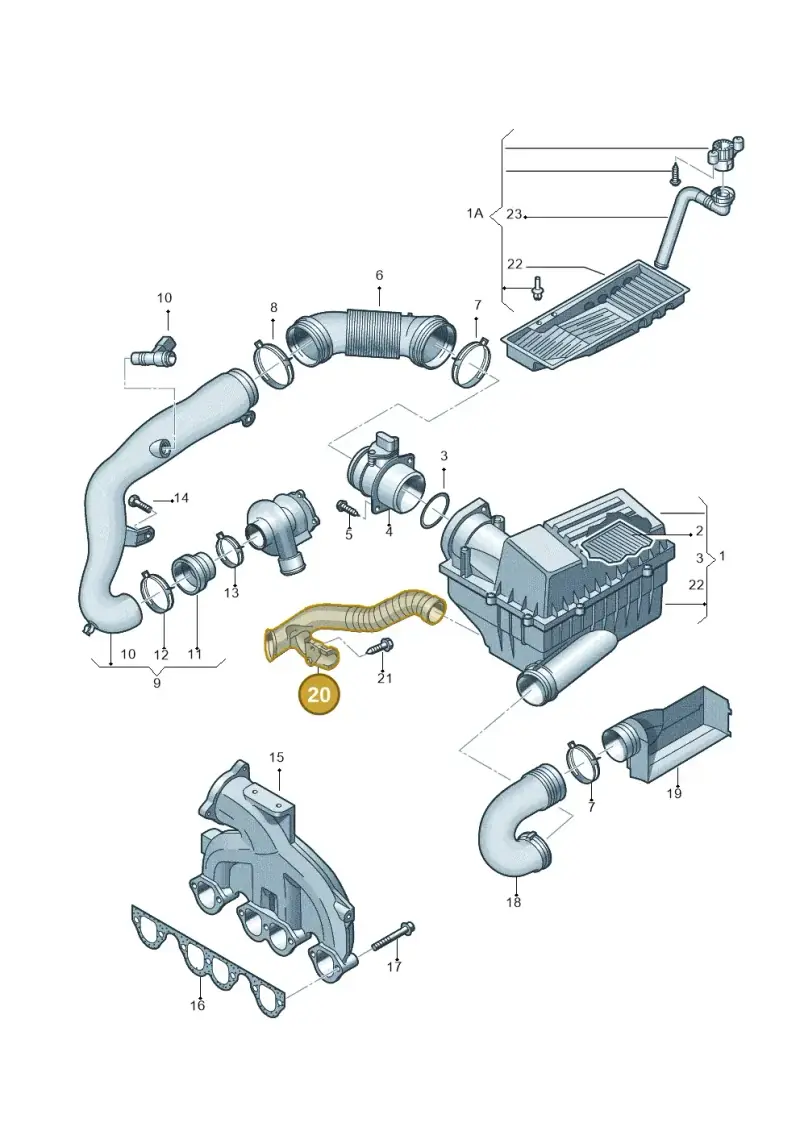 1K0129565C — Volkswagen Caddy panel van (2008-2010) diagram 420129300, position 20
