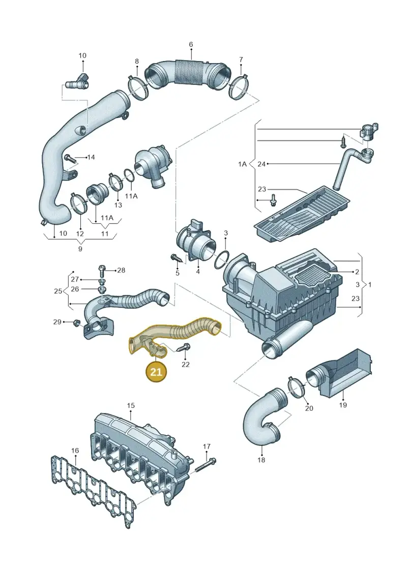 1K0129565C — Volkswagen GOLF VARIANT           07> (2007-) diagram 420129500, position 21