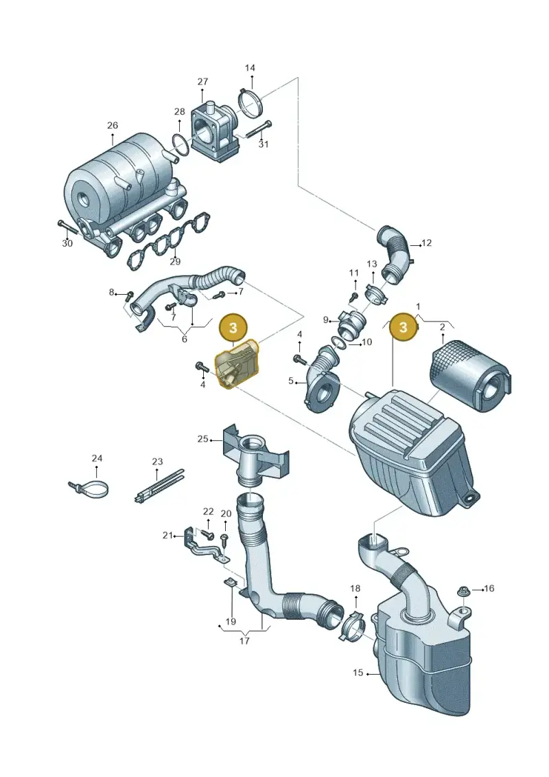 1K0129594 — Volkswagen GOLF PLUS              05> (2005-) diagram 420129600, position 3