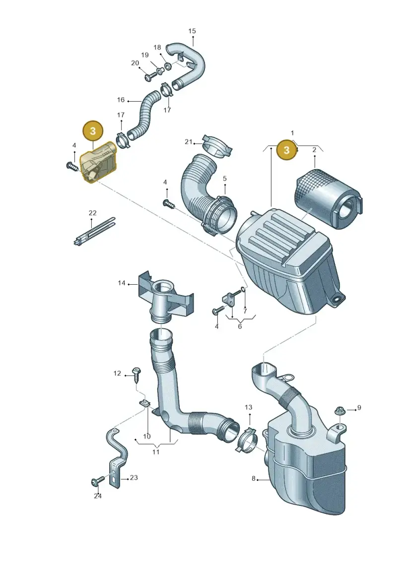 1K0129594 — Volkswagen JETTA                  06> (2006-) diagram 420129700, position 3