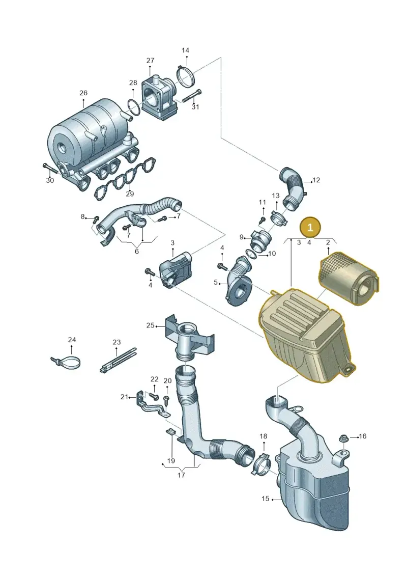 1K0129607C — Volkswagen GOLF PLUS              05> (2005-) diagram 420129600, position 1