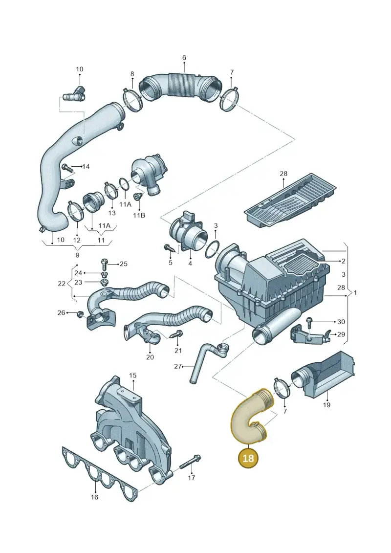 1K0129618AE — Volkswagen GOLF PLUS              08> (2007-) diagram 460129030, position 18