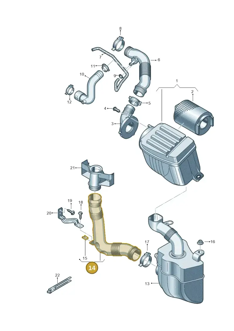 1K0129618AJ — Volkswagen Caddy Maxi Kombi (2010-2015) diagram 477129800, position 14