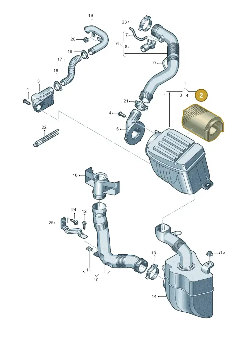 1K0129620C — Volkswagen Golf estate (2009-2013) diagram 409129200, position 2