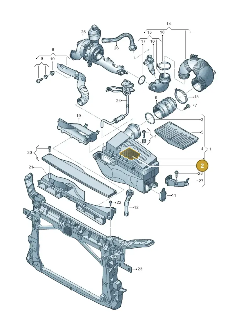 1K0129620D — Volkswagen Caddy kombi (2015-2020) diagram 866129250, position 2
