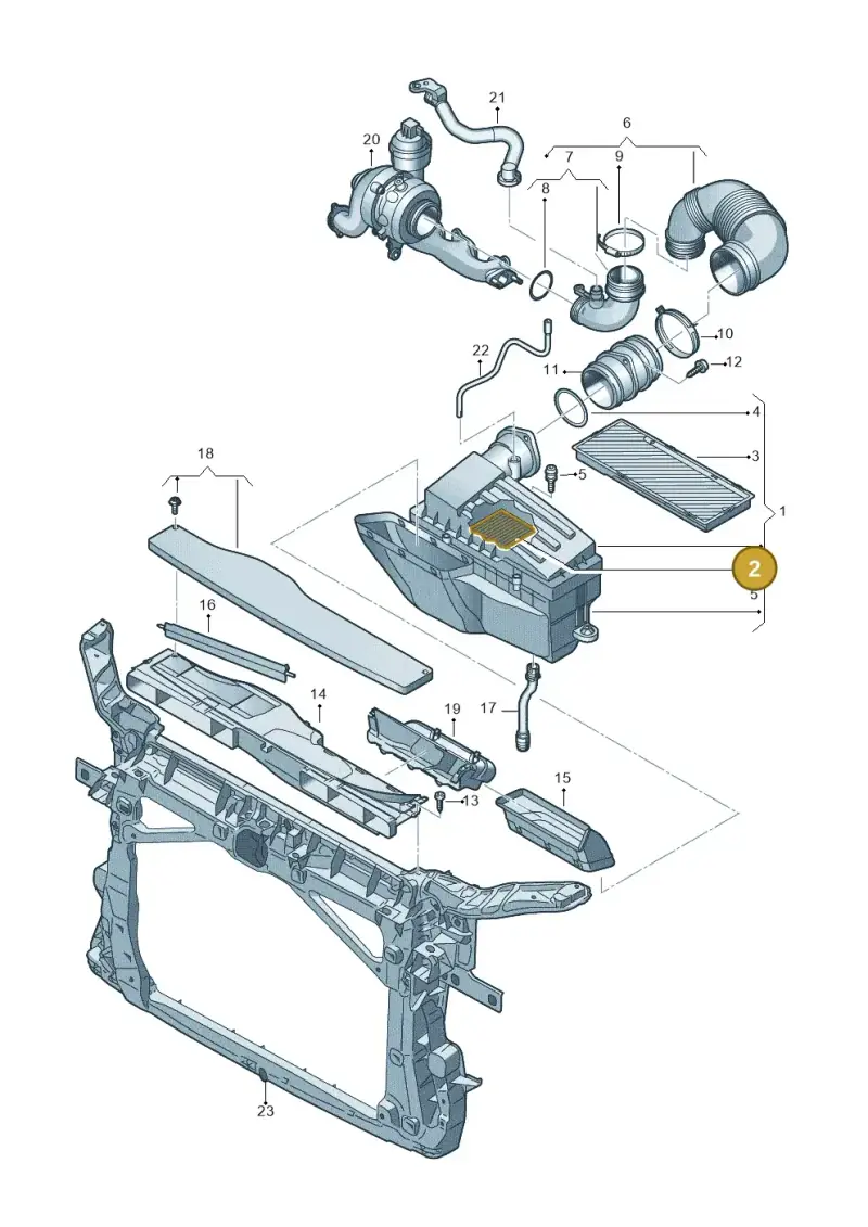 1K0129620G — Volkswagen Sharan BlueMotion (2015-2022) diagram 863129200, position 2