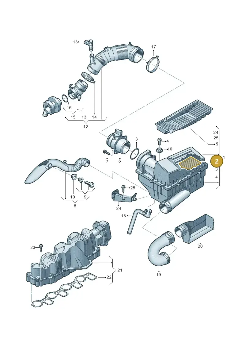 1K0129620L — Volkswagen New beetle cabriolet (2011-2016) diagram 634129600, position 2