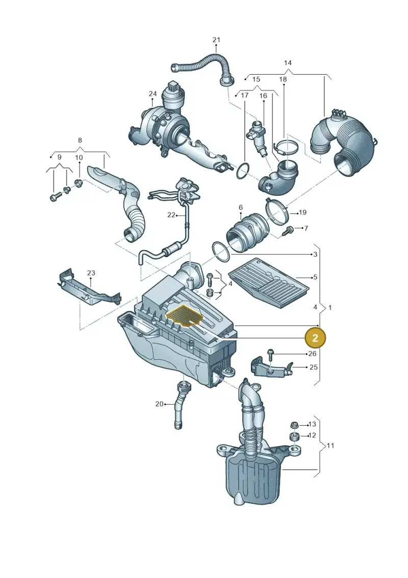 1K0129620L — Volkswagen Beetle (2016-2019) diagram 786129250, position 2