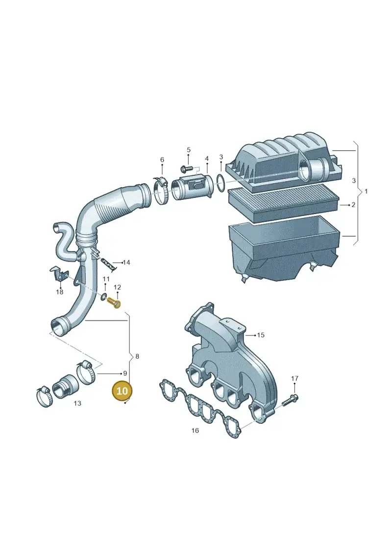 1K0129627B — Volkswagen Sharan (2008-2010) diagram 406129050, position 10