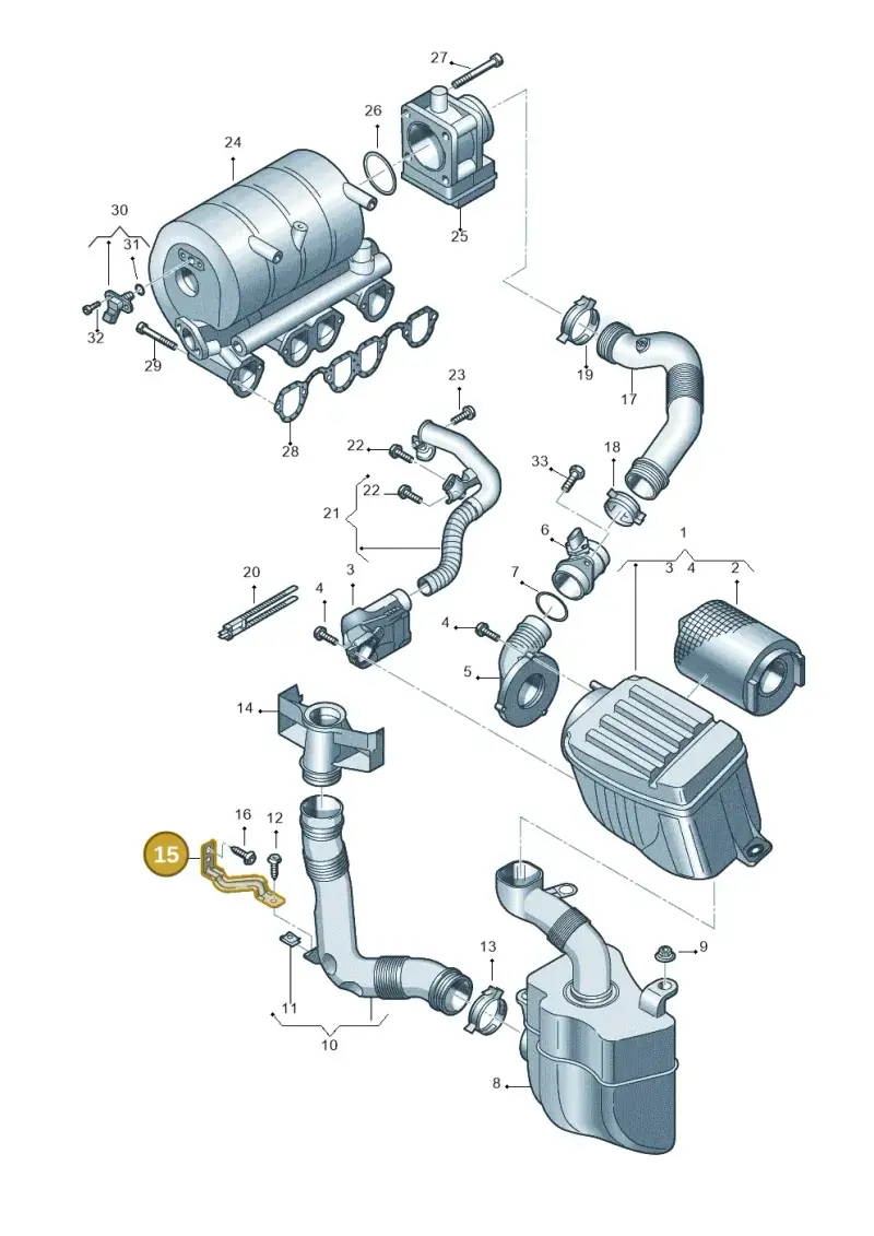 1K0129648A — Volkswagen Caddy panel van (2008-2010) diagram 443129350, position 15