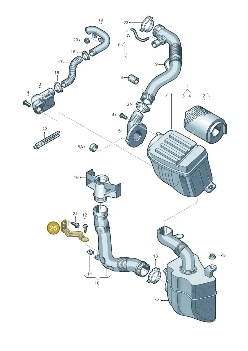 1K0129648A — Volkswagen Golf Plus (2011-2014) diagram 649129200, position 25