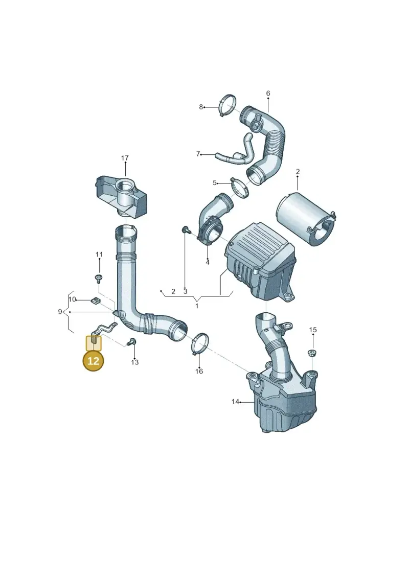 1K0129648A — Volkswagen Jetta 2.0 (2015-2015) diagram 692129160, position 12