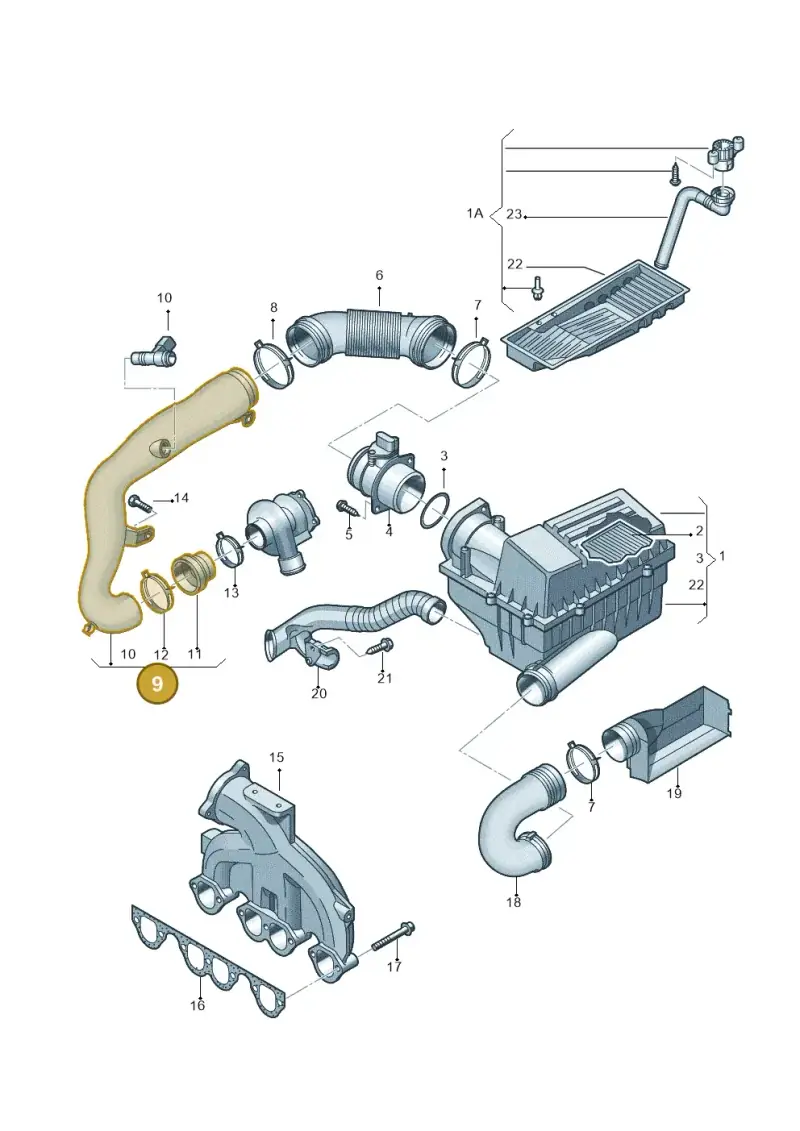 1K0129654AG — Volkswagen JETTA                  06> (2006-) diagram 420129300, position 9