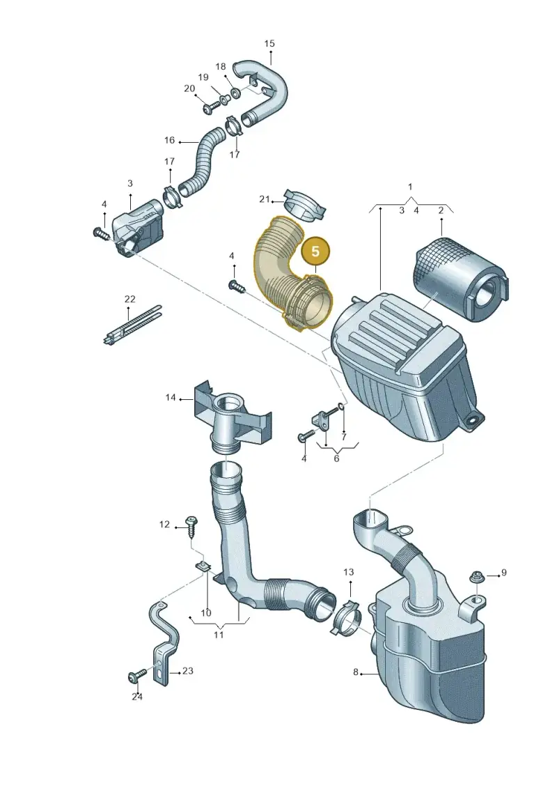 1K0129684 — Volkswagen GOLF PLUS              08> (2007-) diagram 420129700, position 5