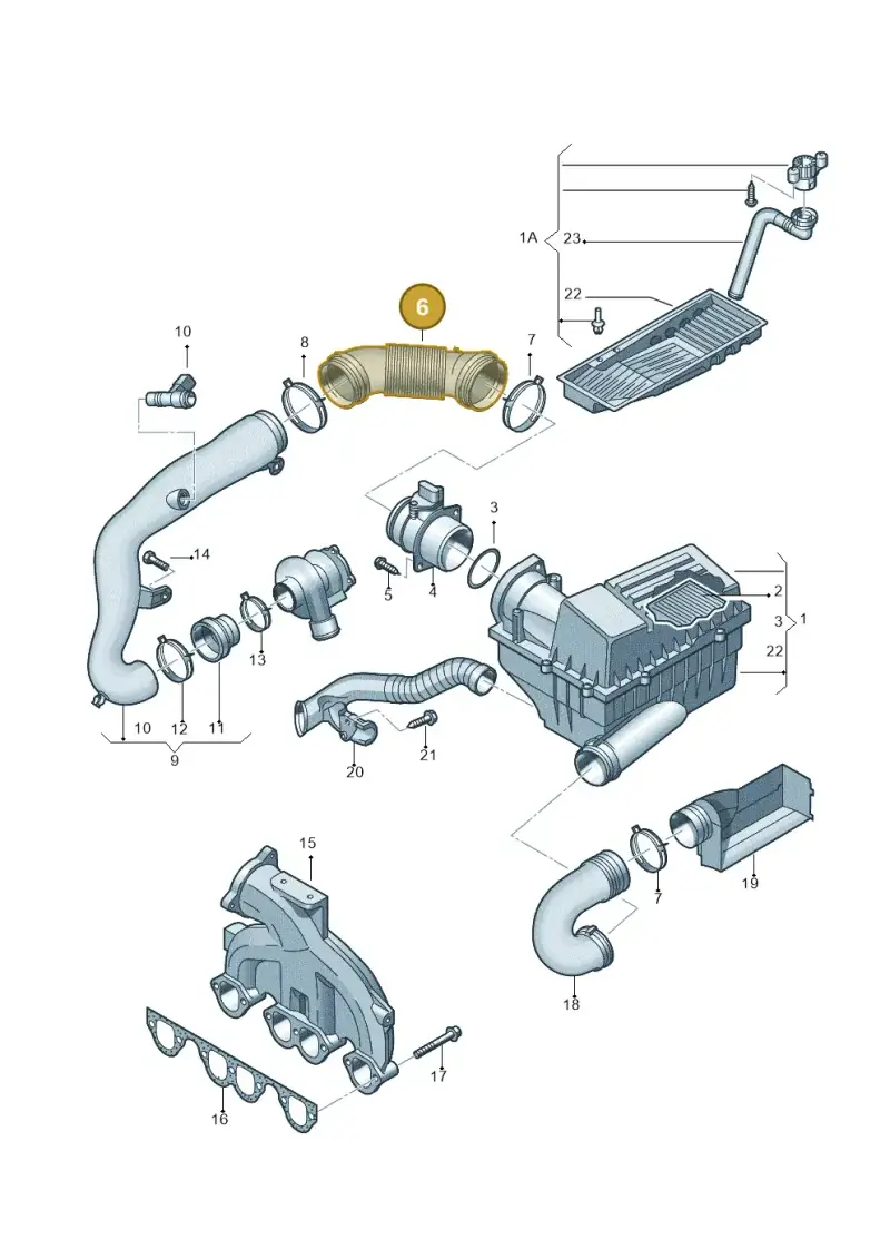 1K0129684B — Volkswagen Caddy panel van (2008-2010) diagram 420129300, position 6