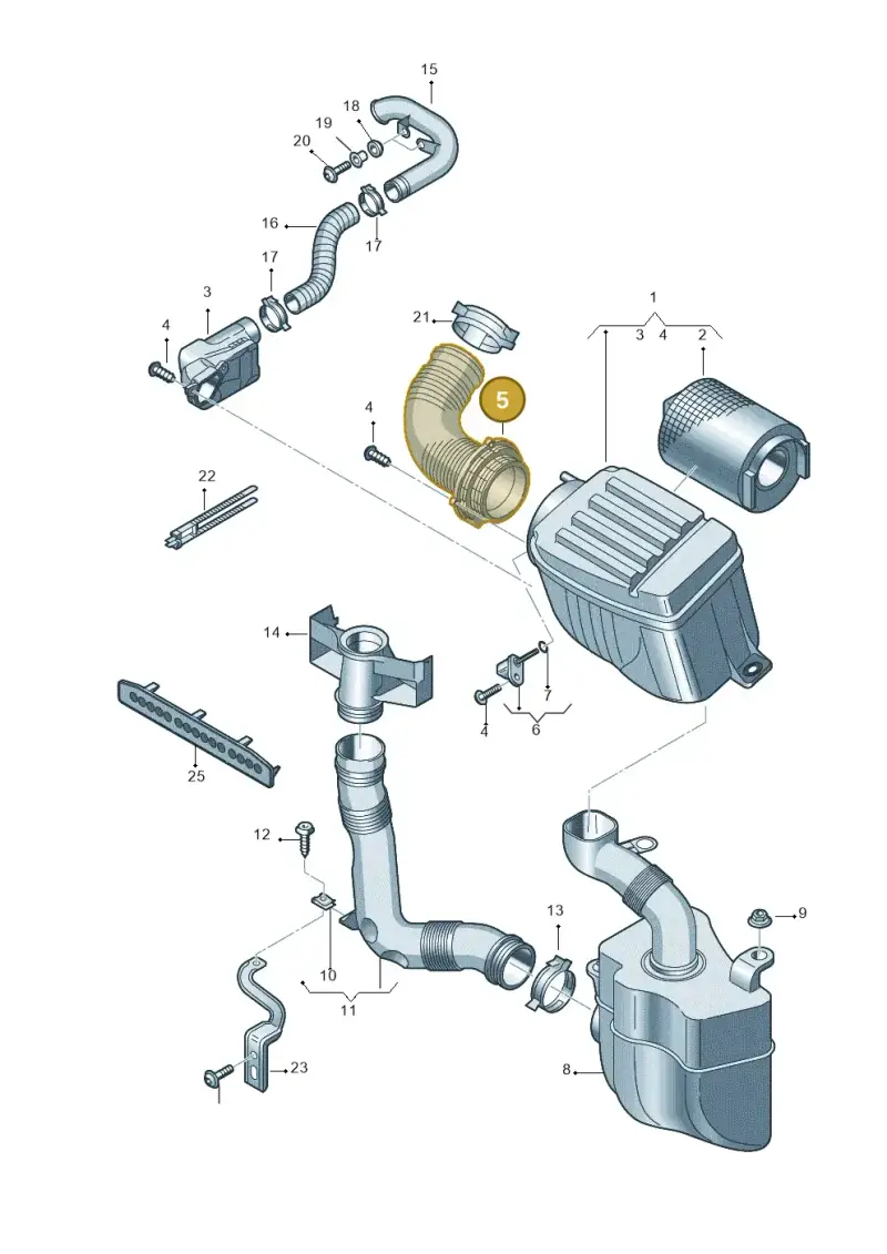 1K0129684 — Volkswagen Passat estate (2008-2011) diagram 656129700, position 5