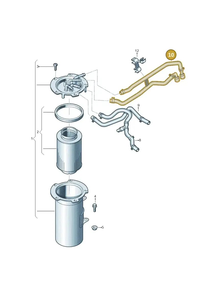 1K0130295AH — Volkswagen Jetta variant (2009-2014) diagram 649127200, position 10