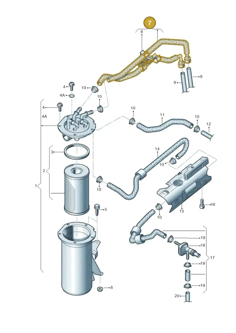 1K0130295AH — Volkswagen New beetle (2011-2016) diagram 729127150, position 7