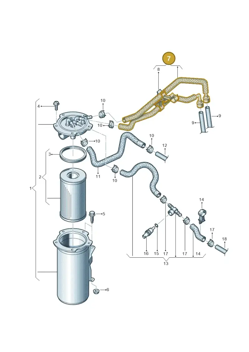1K0130295AQ — Volkswagen Jetta (2014-2017) diagram 729127100, position 7