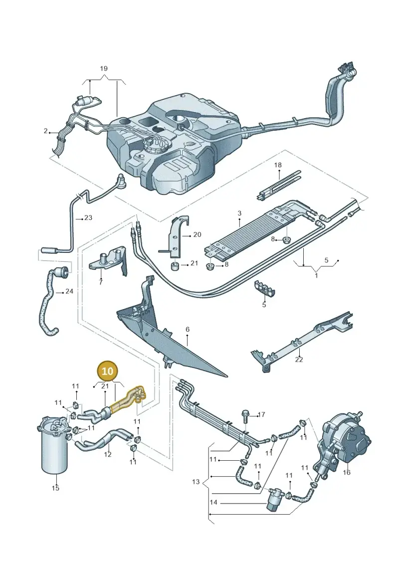 1K0130295M — Volkswagen Caddy panel van (2008-2010) diagram 443201250, position 10