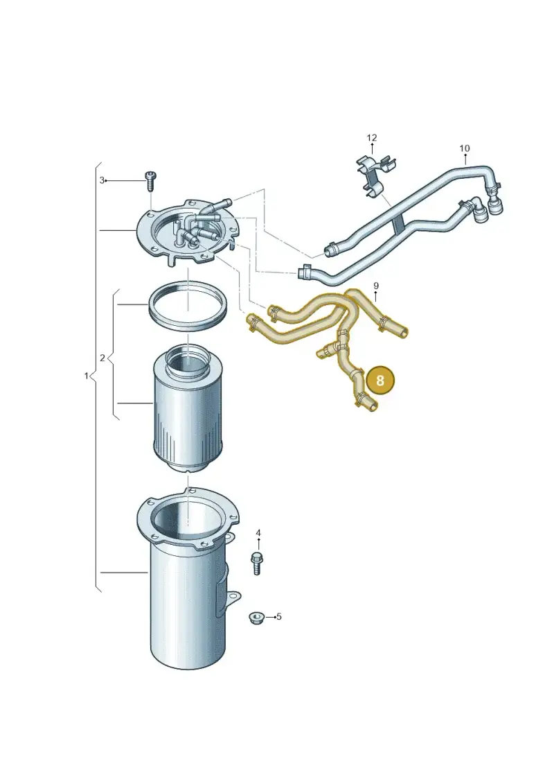 1K0130307BA — Volkswagen Golf Plus 1.6 (2009-2011) diagram 649127200, position 8