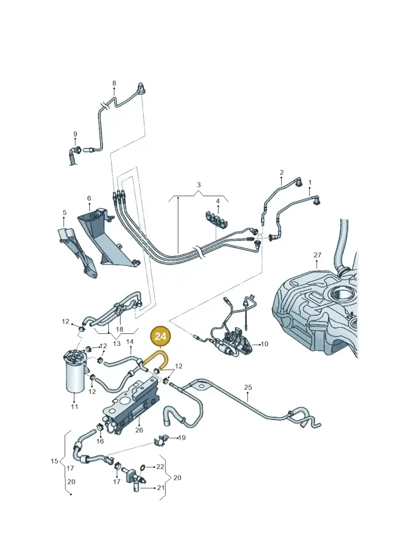 1K0130307BG — Volkswagen Golf Plus 1.6 (2009-2011) diagram 645201250, position 24
