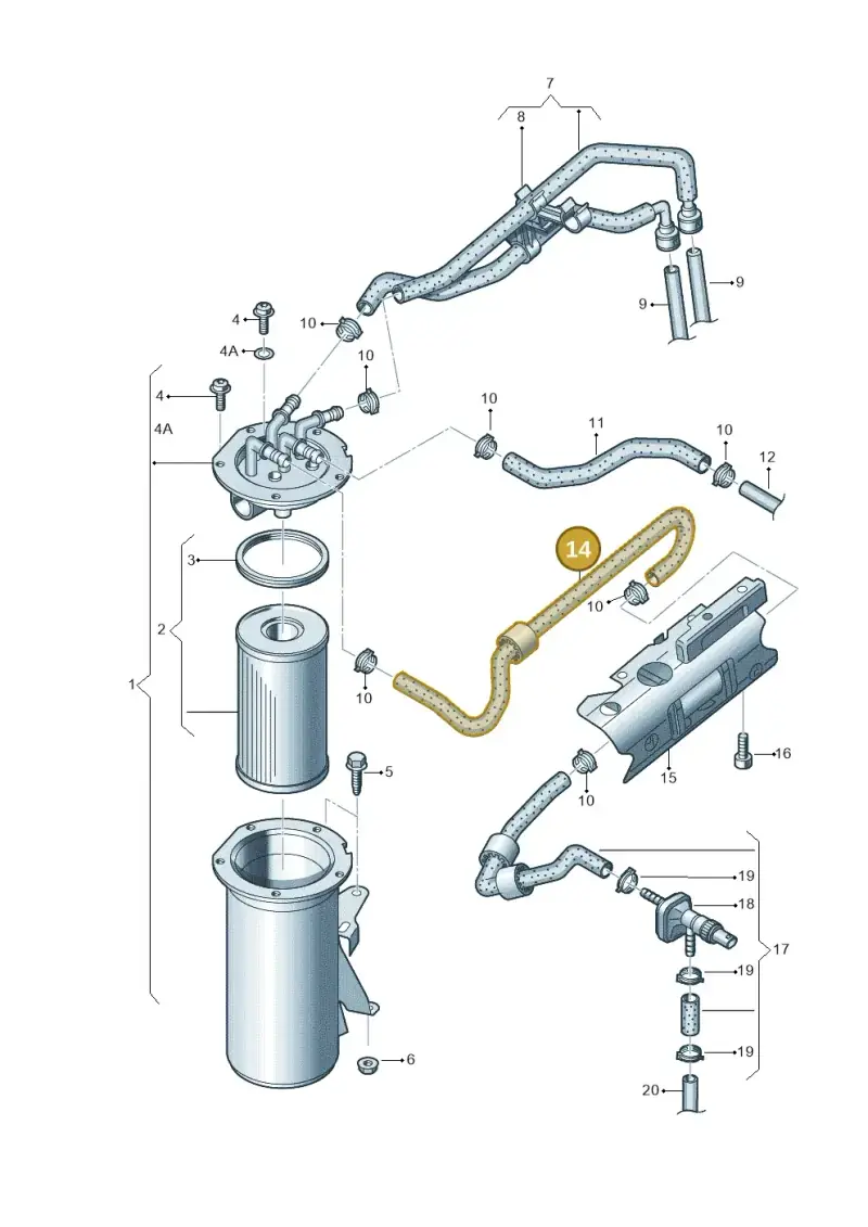 1K0130307BG — Volkswagen New beetle (2011-2016) diagram 729127150, position 14