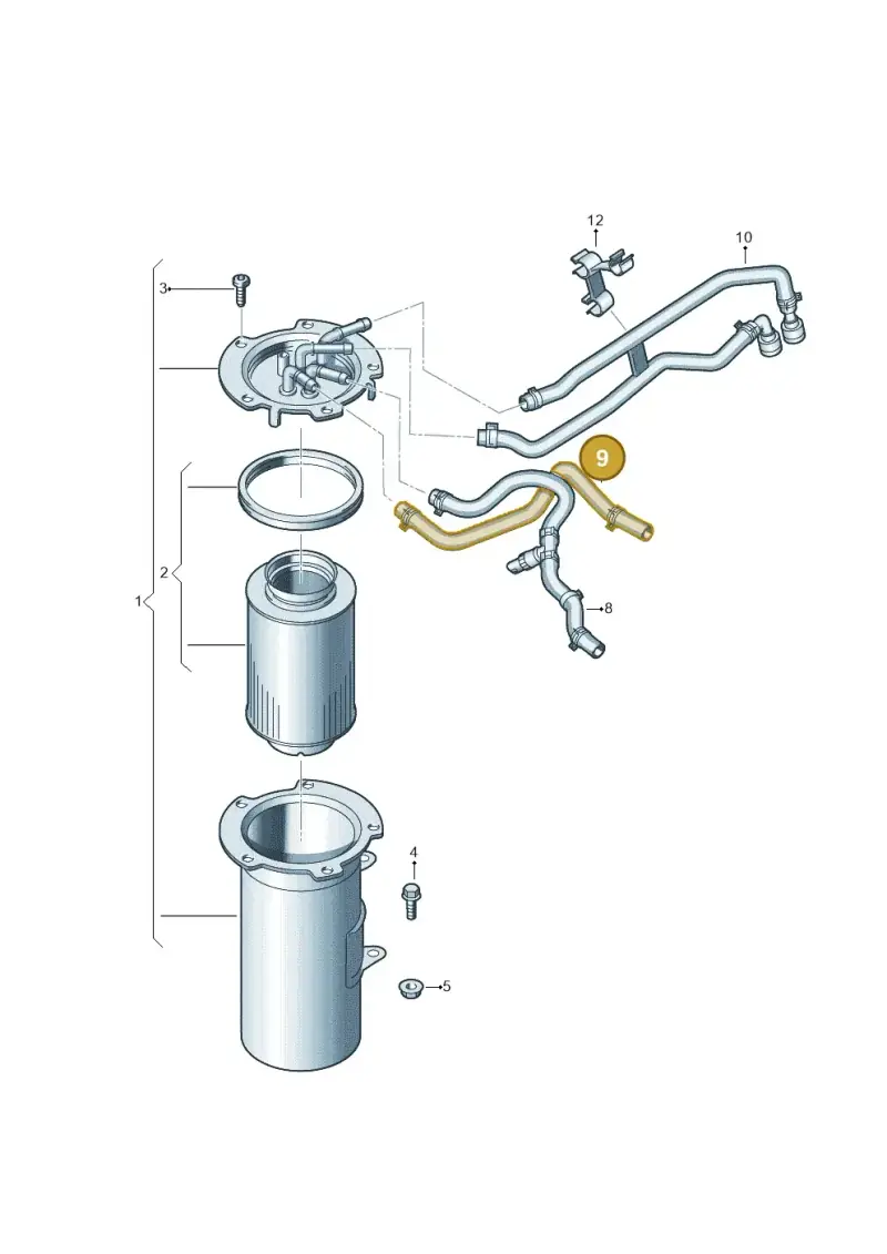 1K0130307BJ — Volkswagen Golf Plus 1.6 (2009-2011) diagram 649127200, position 9