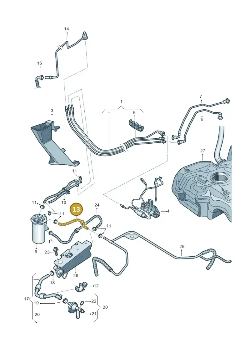 1K0130307BK — Volkswagen TIGUAN                 08> (2007-) diagram 634201250, position 13