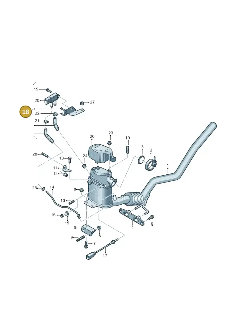 1K0131552B — Volkswagen Golf estate (2009-2013) diagram 634253650, position 18