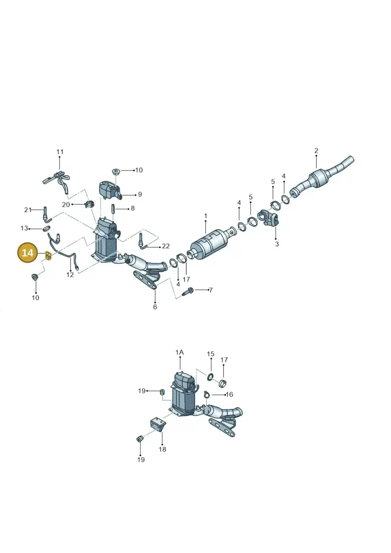 1K0131649 — Volkswagen Jetta (2010-2014) diagram 692253700, position 14